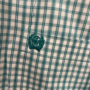 Cinch Men's Teal Plaid Button Down Shirt